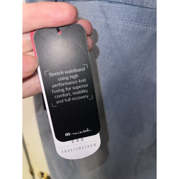 Travis Mathew Beck Performance Golf Shorts Men’s Sz 36 Stretch Blue New 1MM208 - Picture 8 of 13